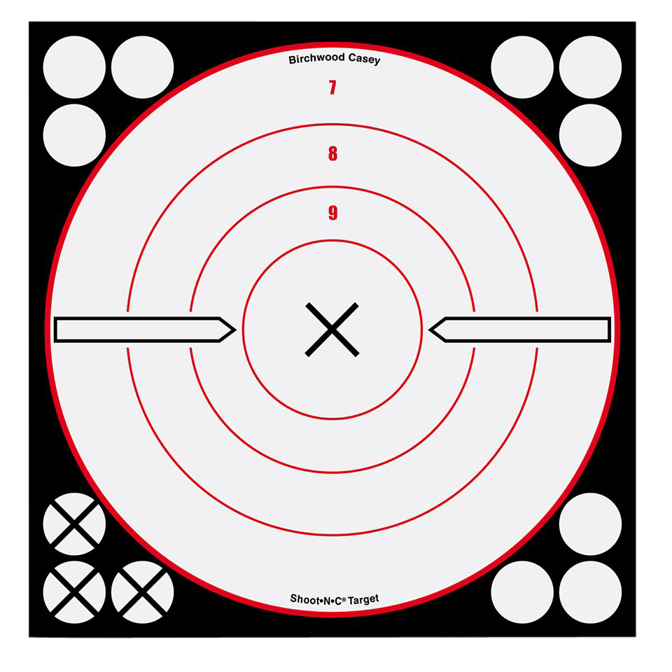 Birchwood Casey Shootnc Bir 34802 8" Xbullseye Whtblk 6pk Tactical