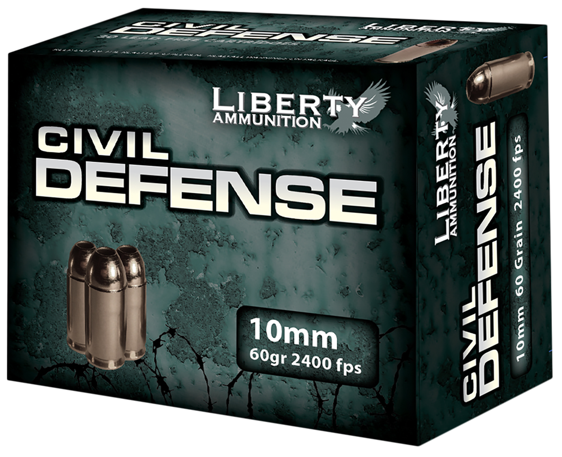 Liberty ammunition civil defense 10mm acp 60gr hp  20 rounds [mpn: lacd1...-img-0