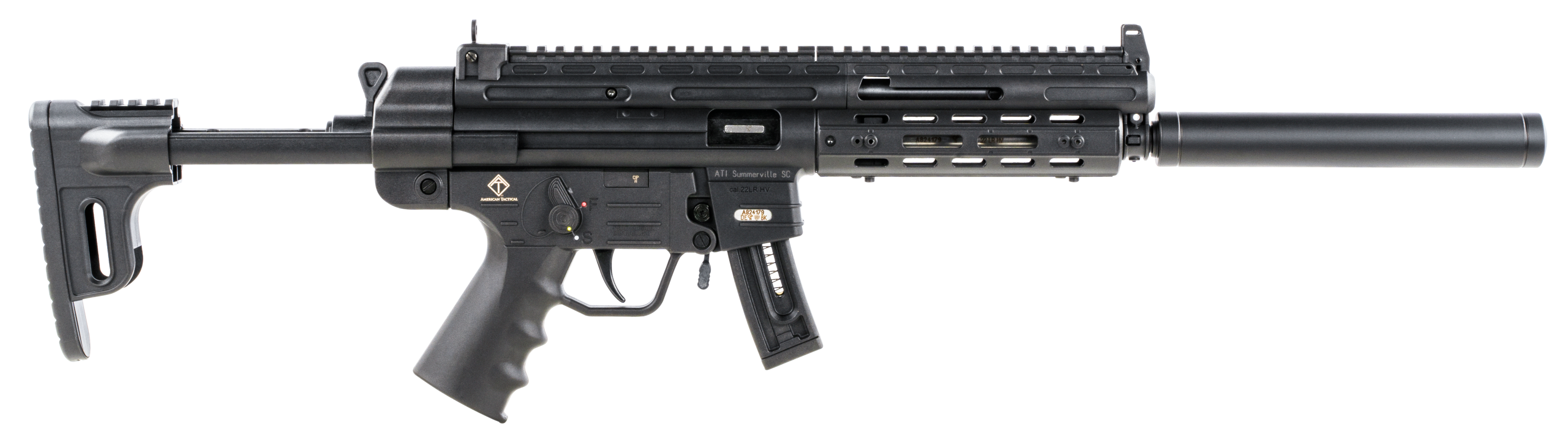 American tactical gsg16 semiautomatic 22lr 16.25" barrel black synthetic...-img-0