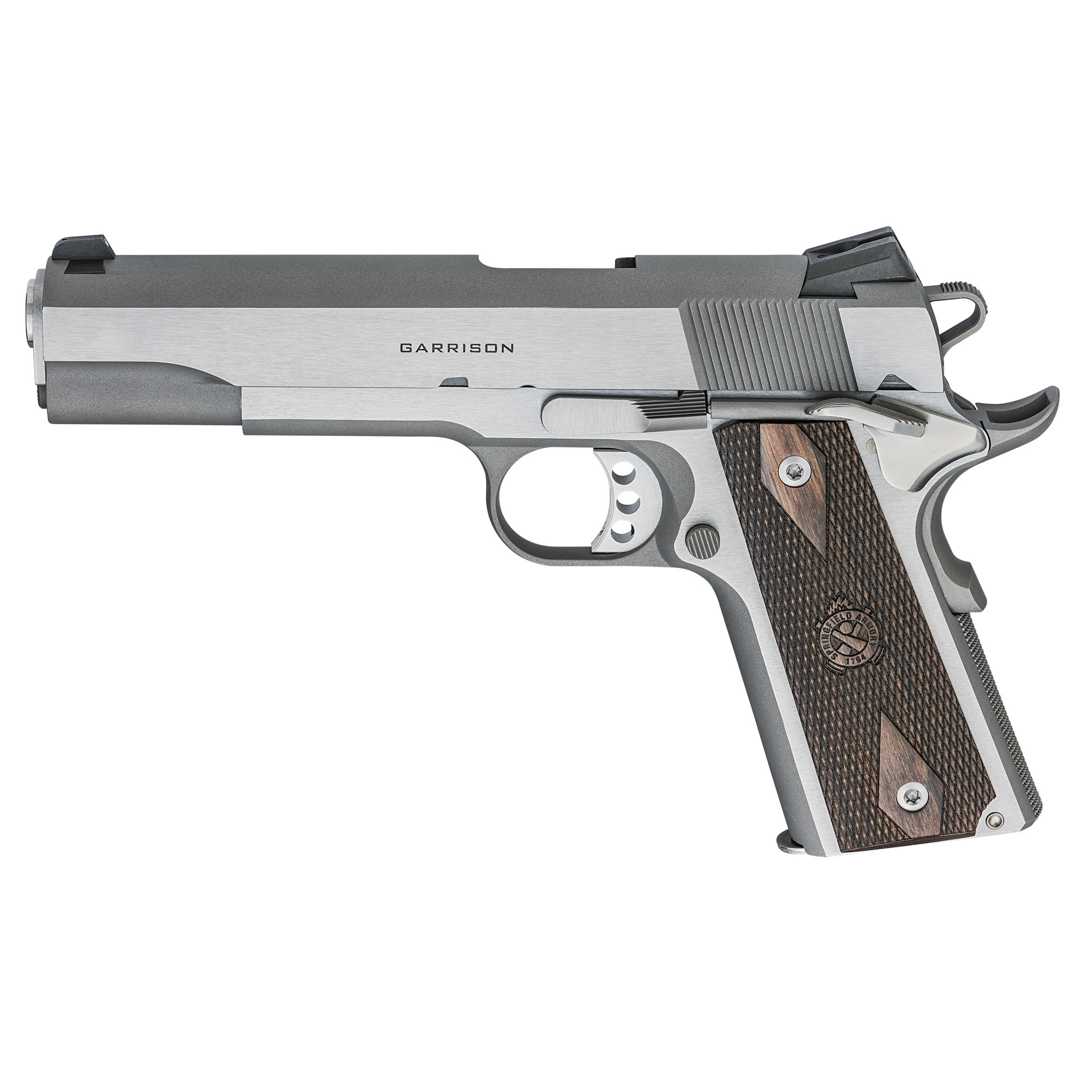 Springfield garrison 1911 9mm 5" barrel 9rounds combat sights wood grips...-img-0