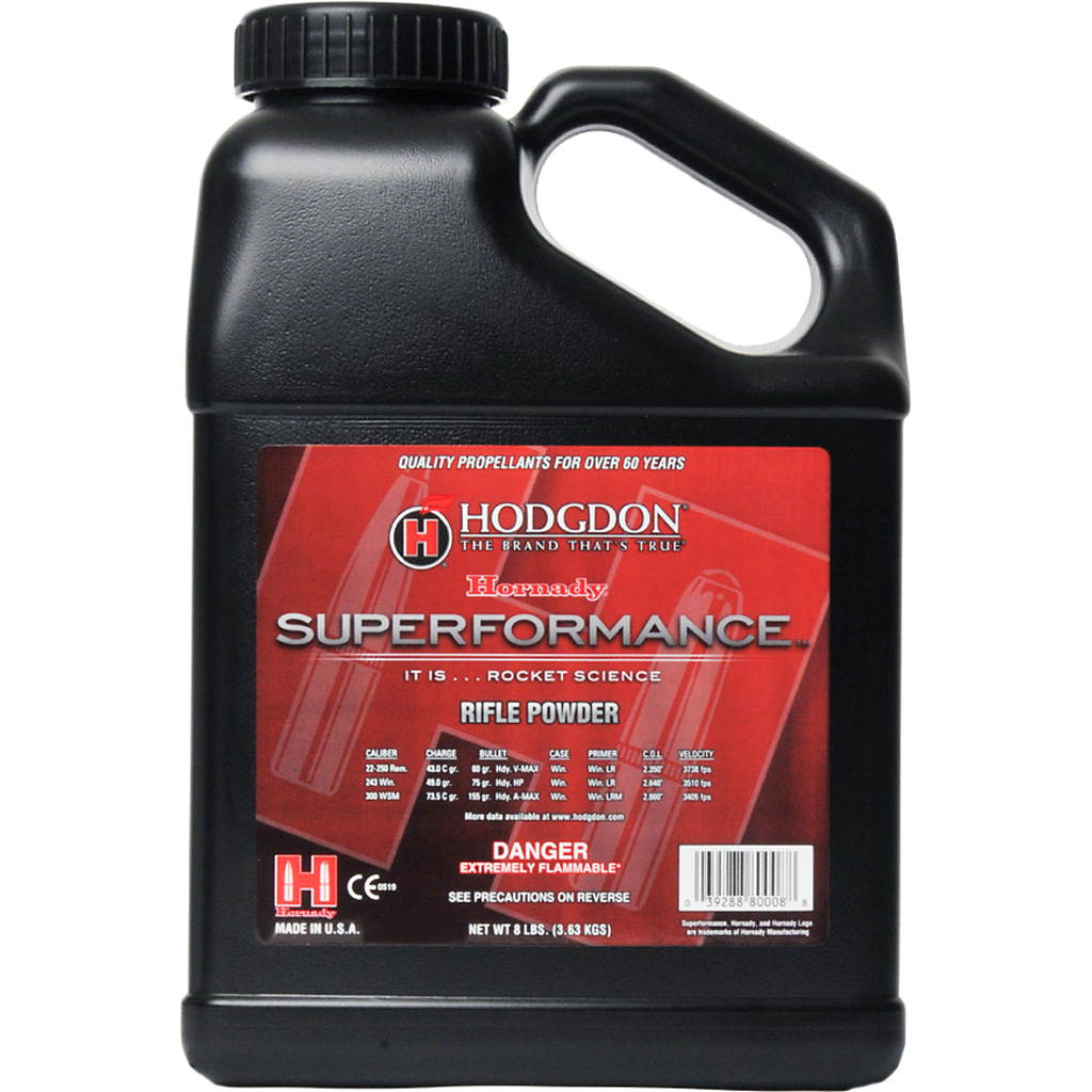 SUPERFORMANCE SMOKELESS POWDER 8 LBS