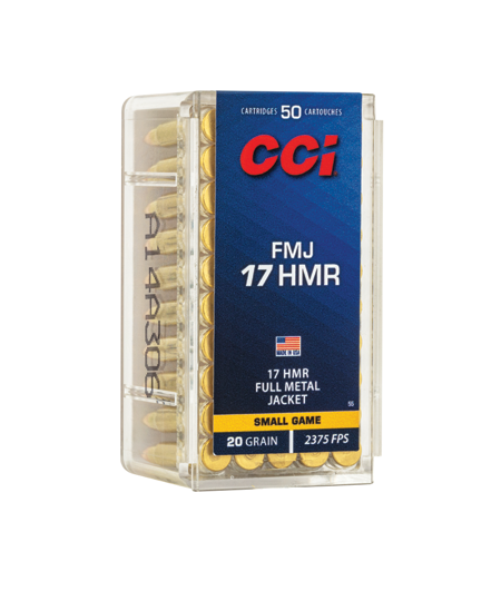 CCI 0055 Gamepoint Rimfire 17HMR 20gr Full Metal Jacket 50 Per Box/40 Case