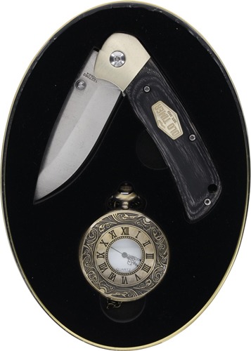 OLD TIMER KNIFE/POCKET WATCH COMBO GIFT TIN PROMO Q4 25'<