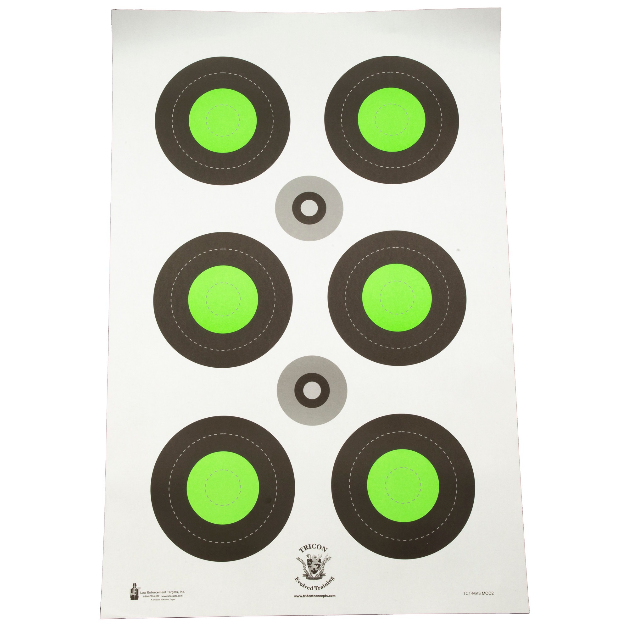 ACTION TGT TRIDENT BLSEYE GRN 100PK