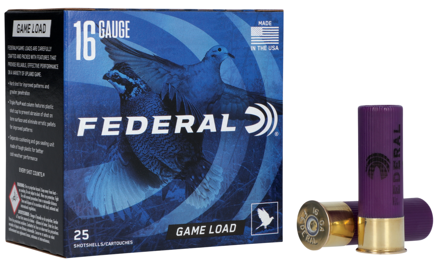 Federal H16075 Game-Shok Upland 16Gauge 2.75" 1oz 7.5Shot 25 Per Box/10 Case