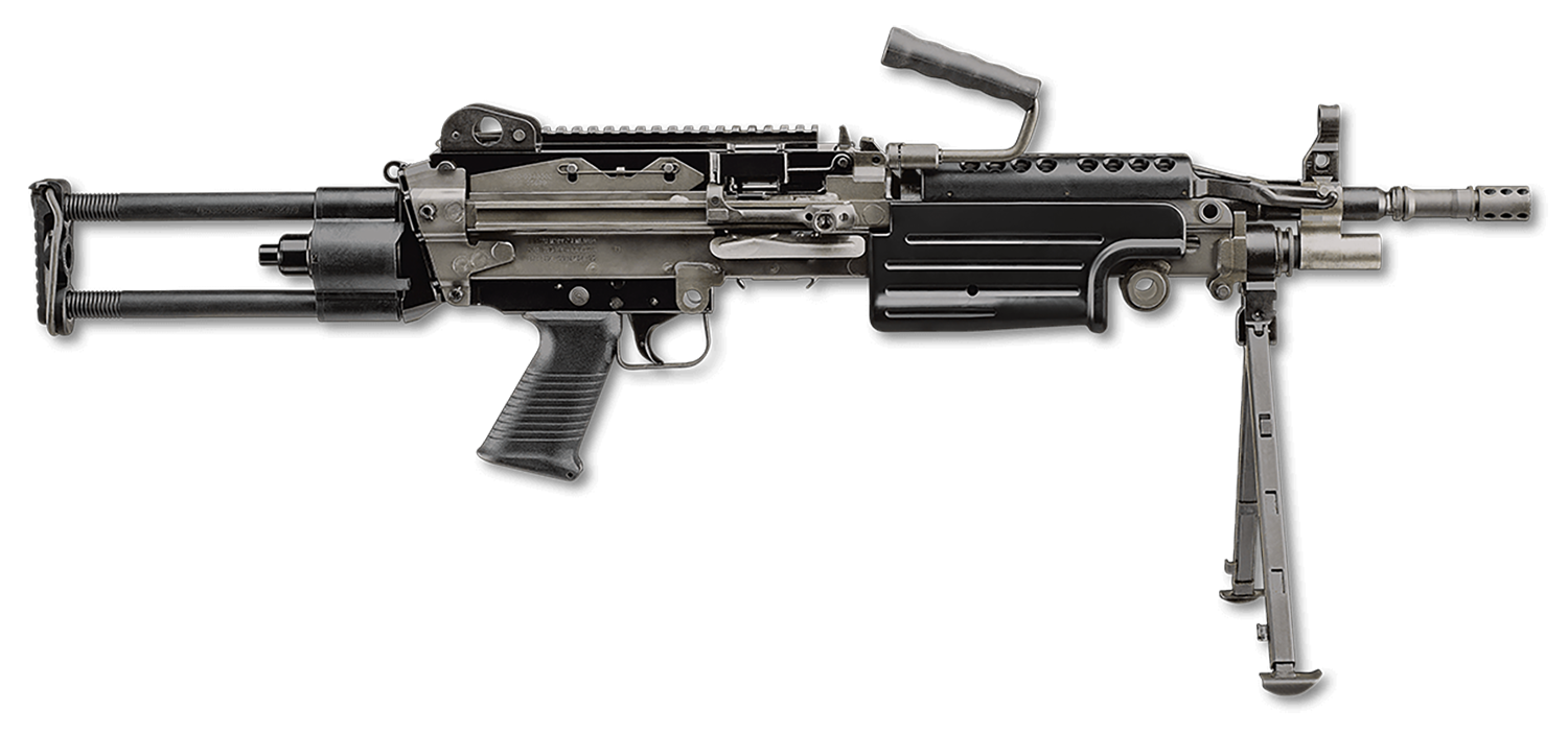 FN 46100171 M249S Para 5.56x45mm NATO  16.10" Barrel 30+1 Mag Or 200rd Belt Capacity, Black  Rotating & Telescoping Stock, Hydraulic Recoil Buffer, Non-Slip Buttplate, Optics Ready