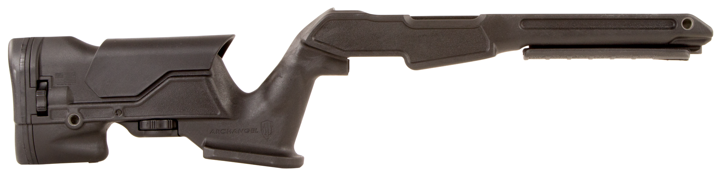 Archangel AAP1022 Precision Stock  Black Synthetic Fixed with Adjustable Cheek Riser for Ruger 10/22