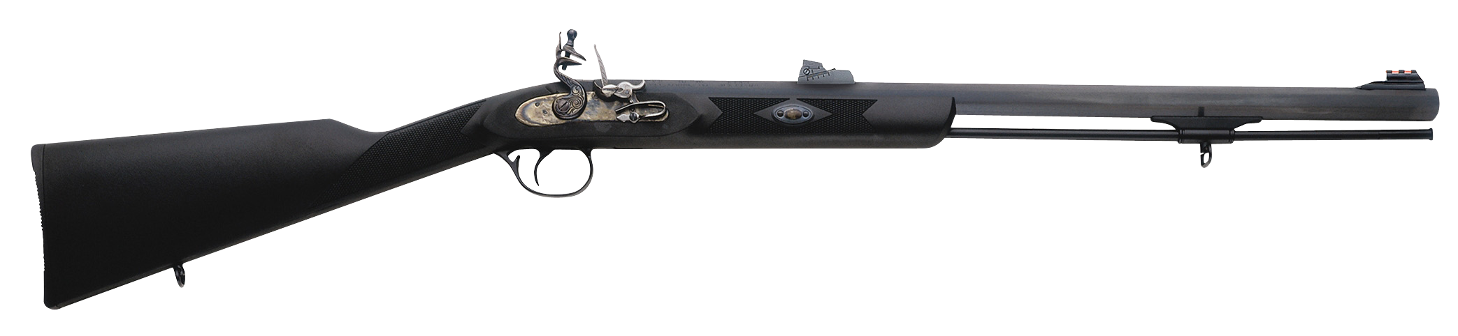 Traditions R3200850 Deerhunter 50 Cal 24" Flintlock Blued Black Synthetic Stock