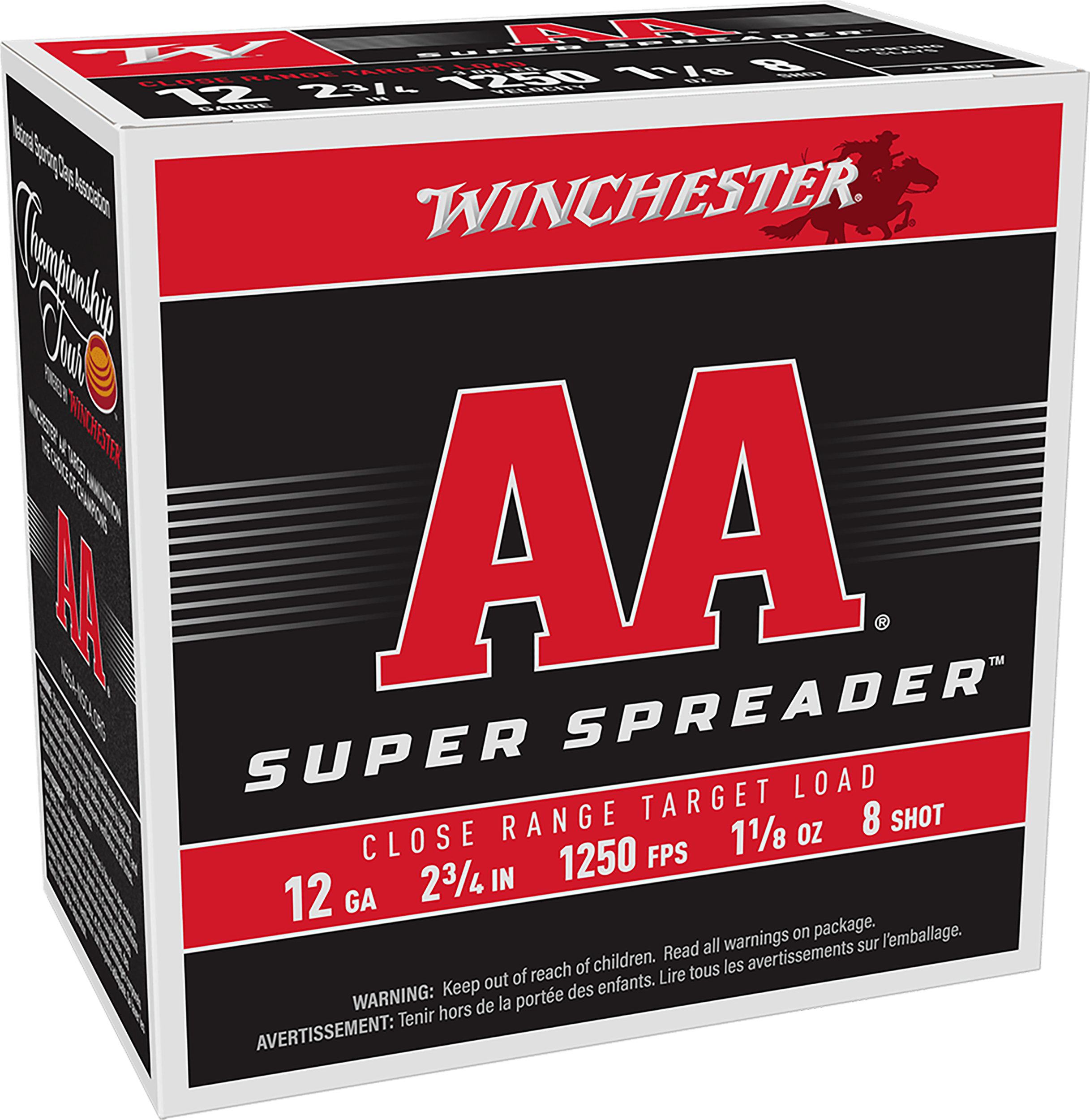 Winchester Ammo AAS128 AA Super Spreader 12Gauge 2.75" 1 1/8oz 25 Per Box/10 Case