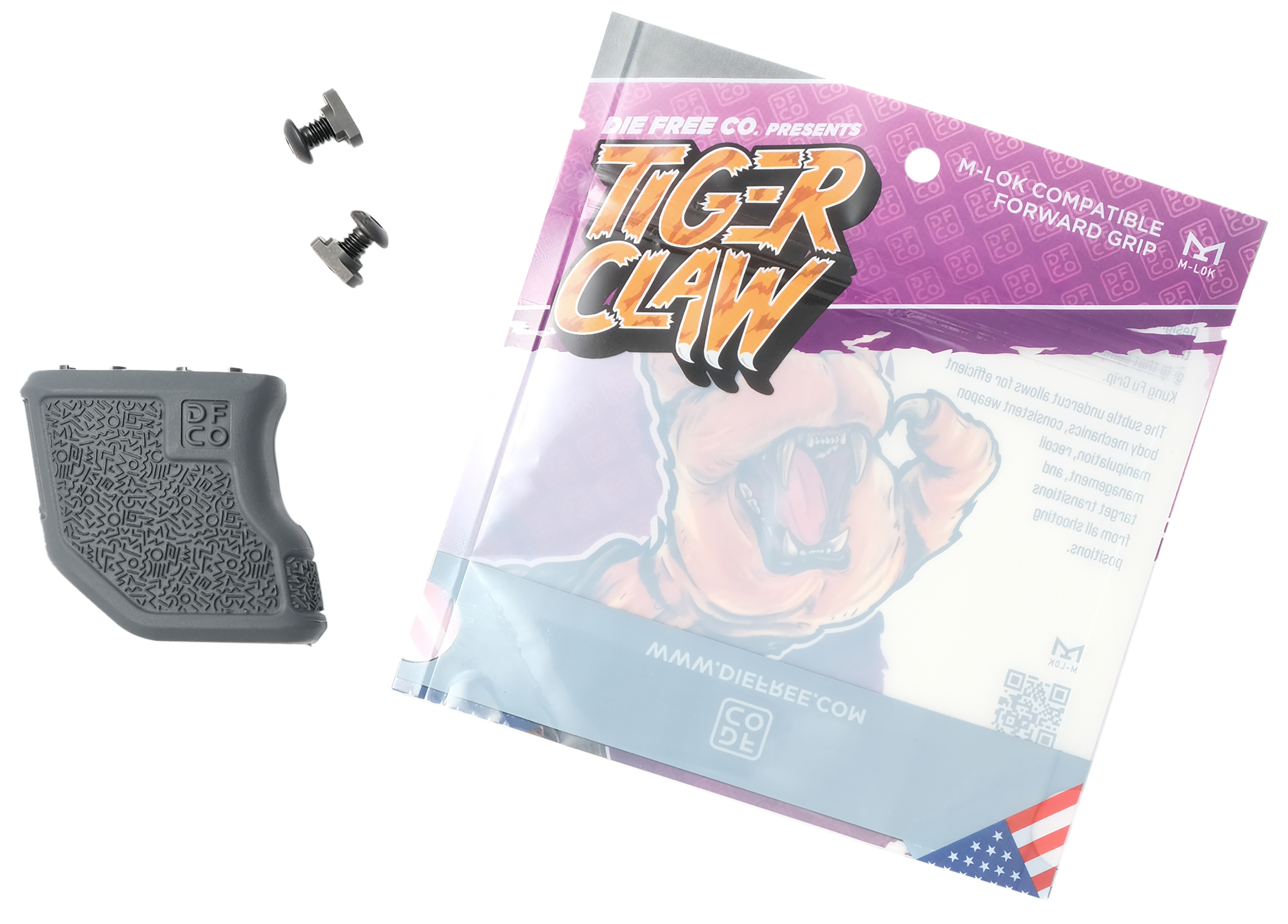 Die Free Co Llc TCMLOKGRY Tiger Claw Gray Nylon