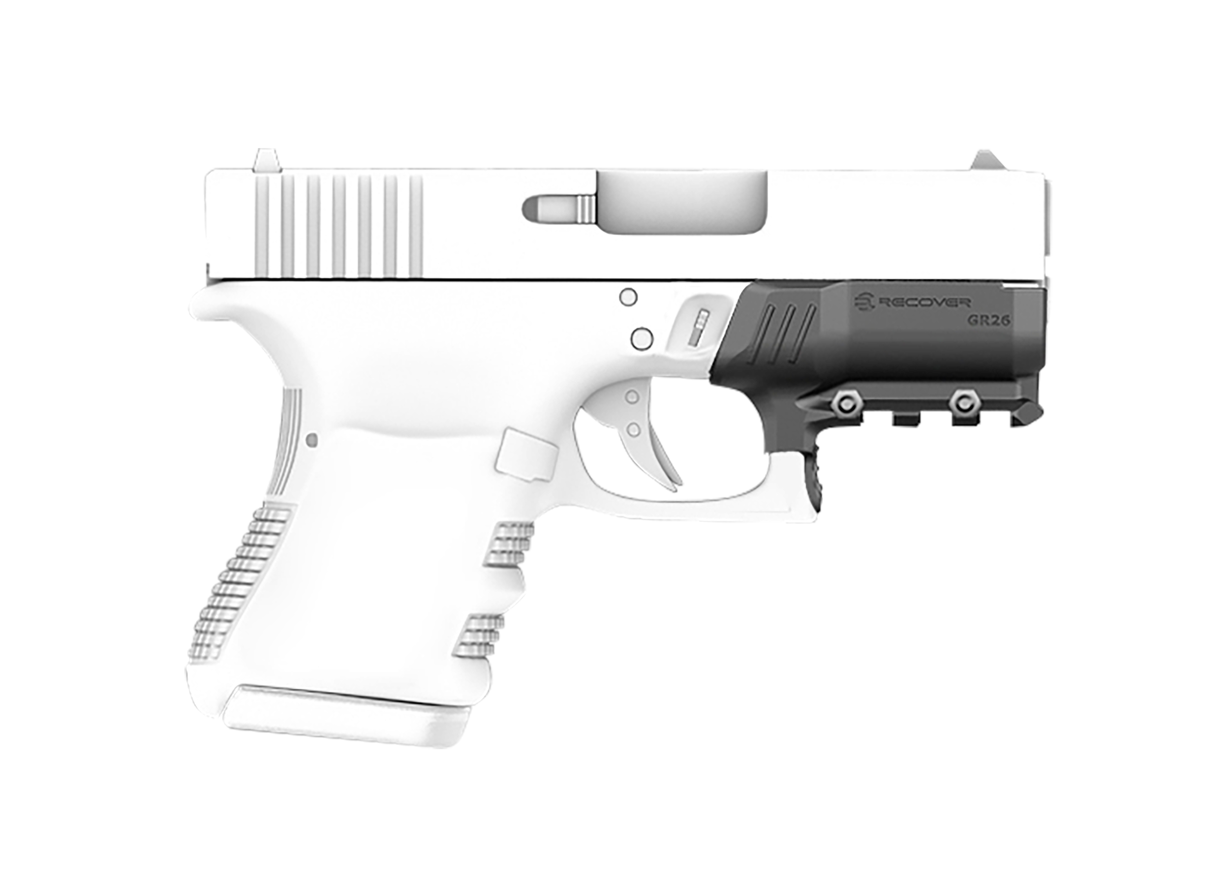 Recover Tactical GR2601 Rail Adapter for Glock 26 and 27  Black