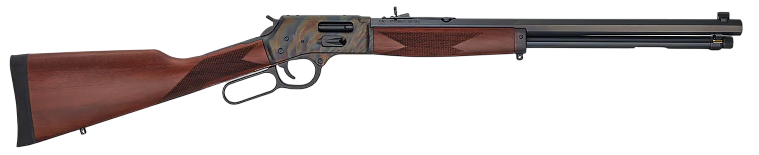 Henry H012GCCC Big Boy Side Gate Full Size 45 Colt (Long Colt) 10+1 20" Blued Octagon Barrel, Color Case Hardened Steel Drilled & Tapped Receiver, American Walnut Fixed Stock, Right Hand