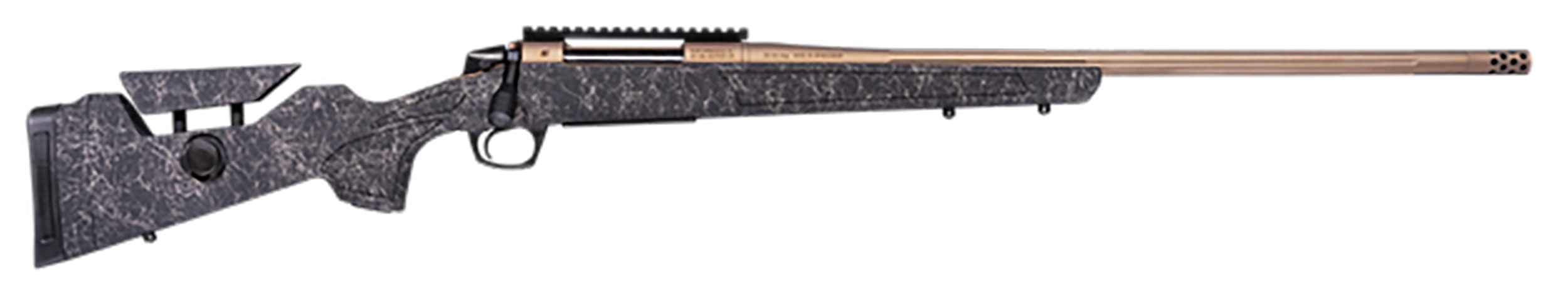 CVA CR3959F Cascade Long Range Hunter Full Size 6.5 PRC 24" Smoked Bronze Cerakote Steel Threaded Barrel, Black w/Smoked Bronze Web Synthetic Stock