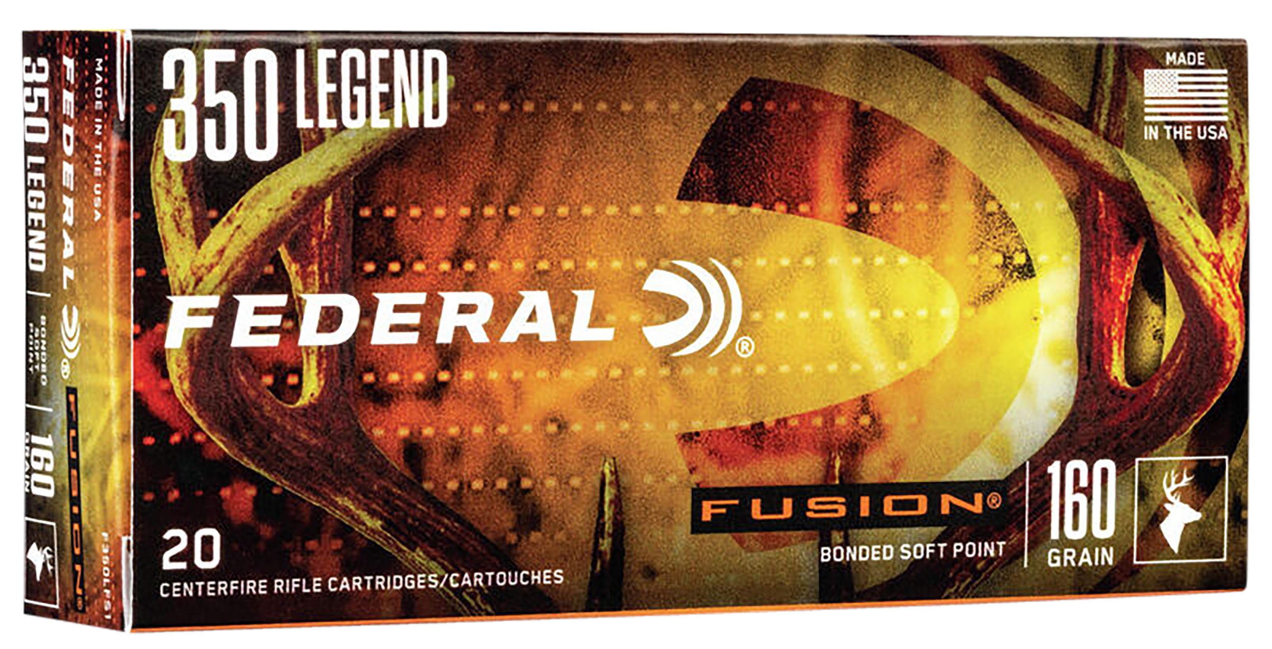 Federal F350LFS1 Fusion  350Legend 160gr Bonded Soft Point 20 Per Box/10 Case