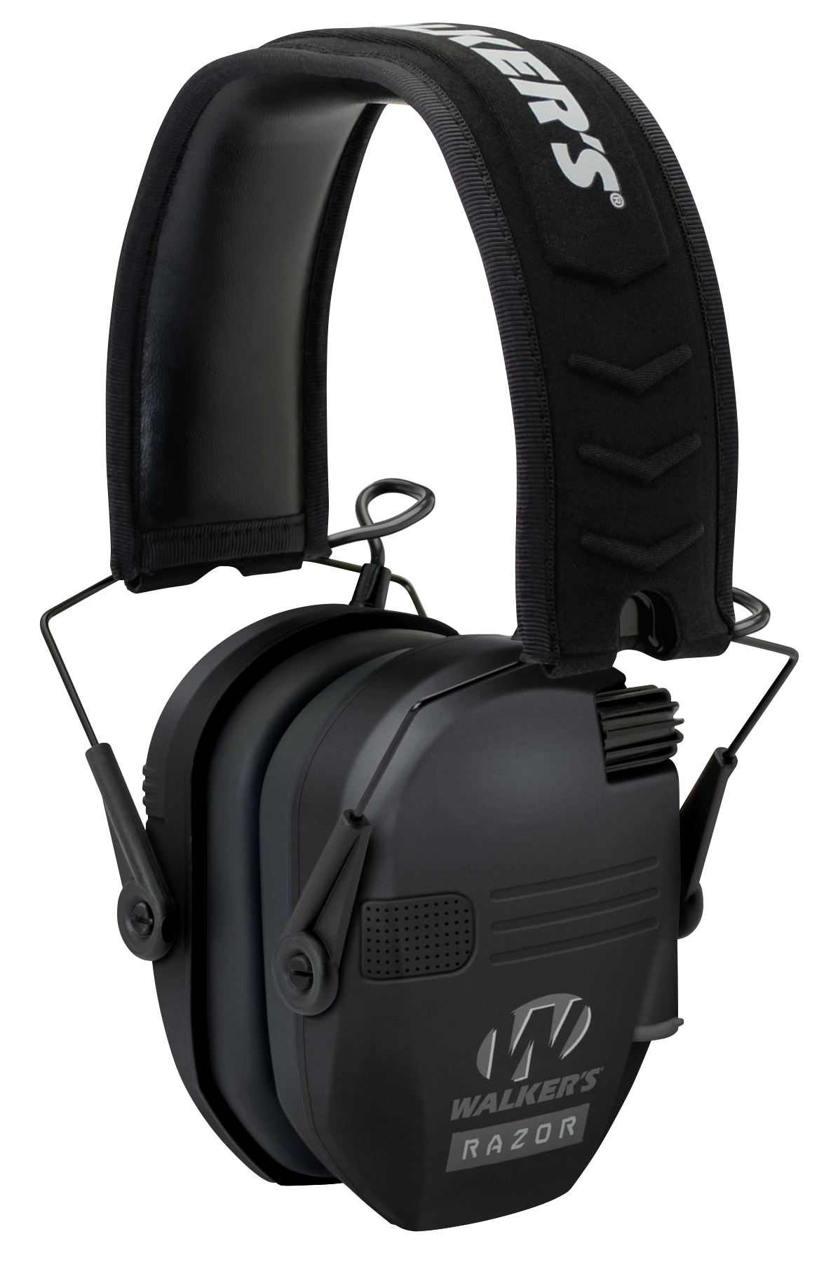 Walker's GWPRSEM Razor Slim Electronic Muff 23 dB Over the Head Black Polymer
