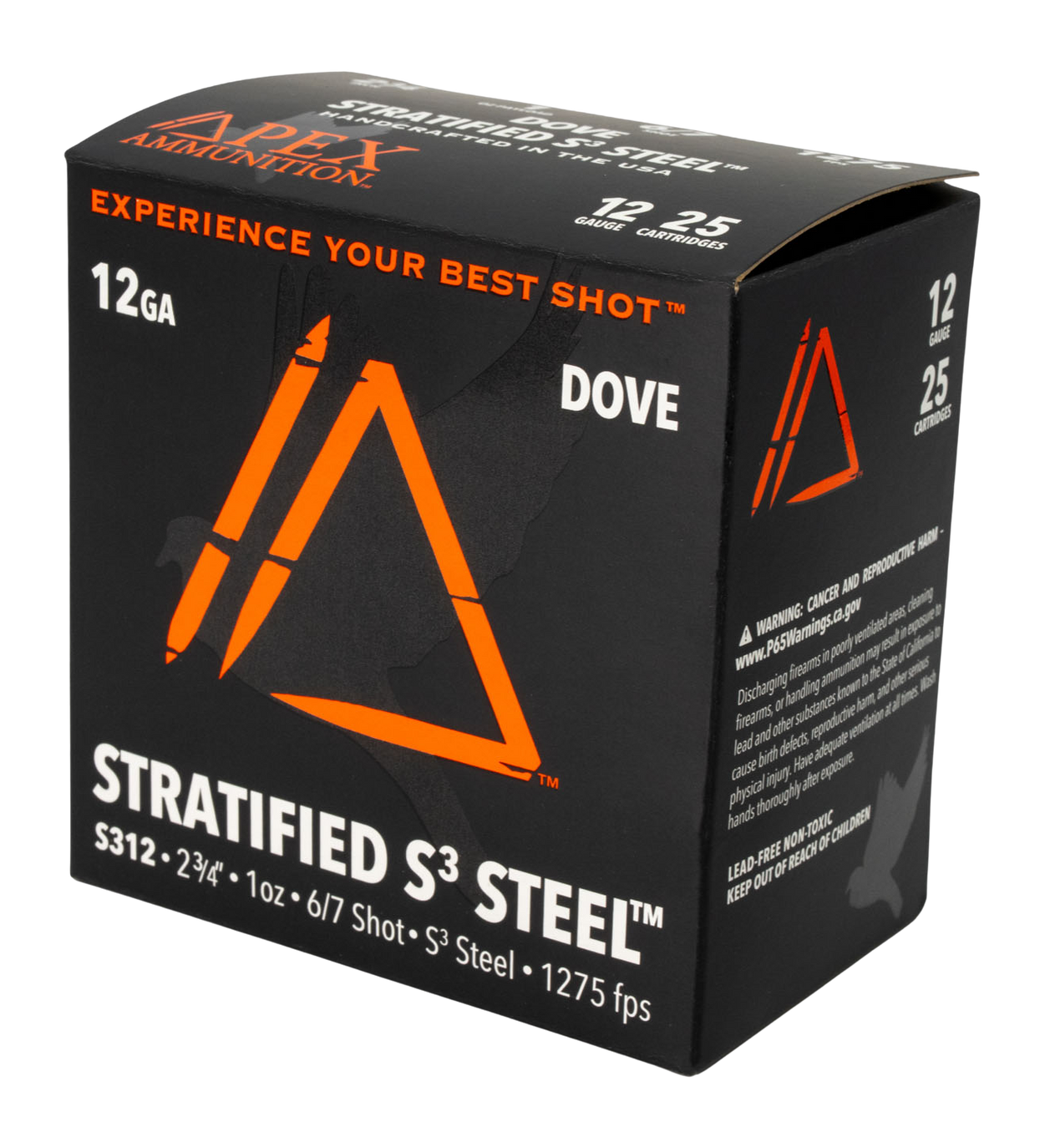 Apex Element Dove Stratified 12 GA 2.75" 1oz #6/#7 Steel 25rd Box