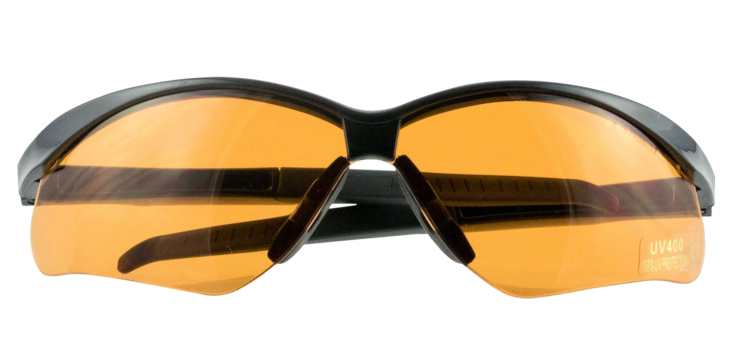 Walker's GWPSGLAMB Sport Glasses Crosshair Adult Amber Lens Polycarbonate Black Frame