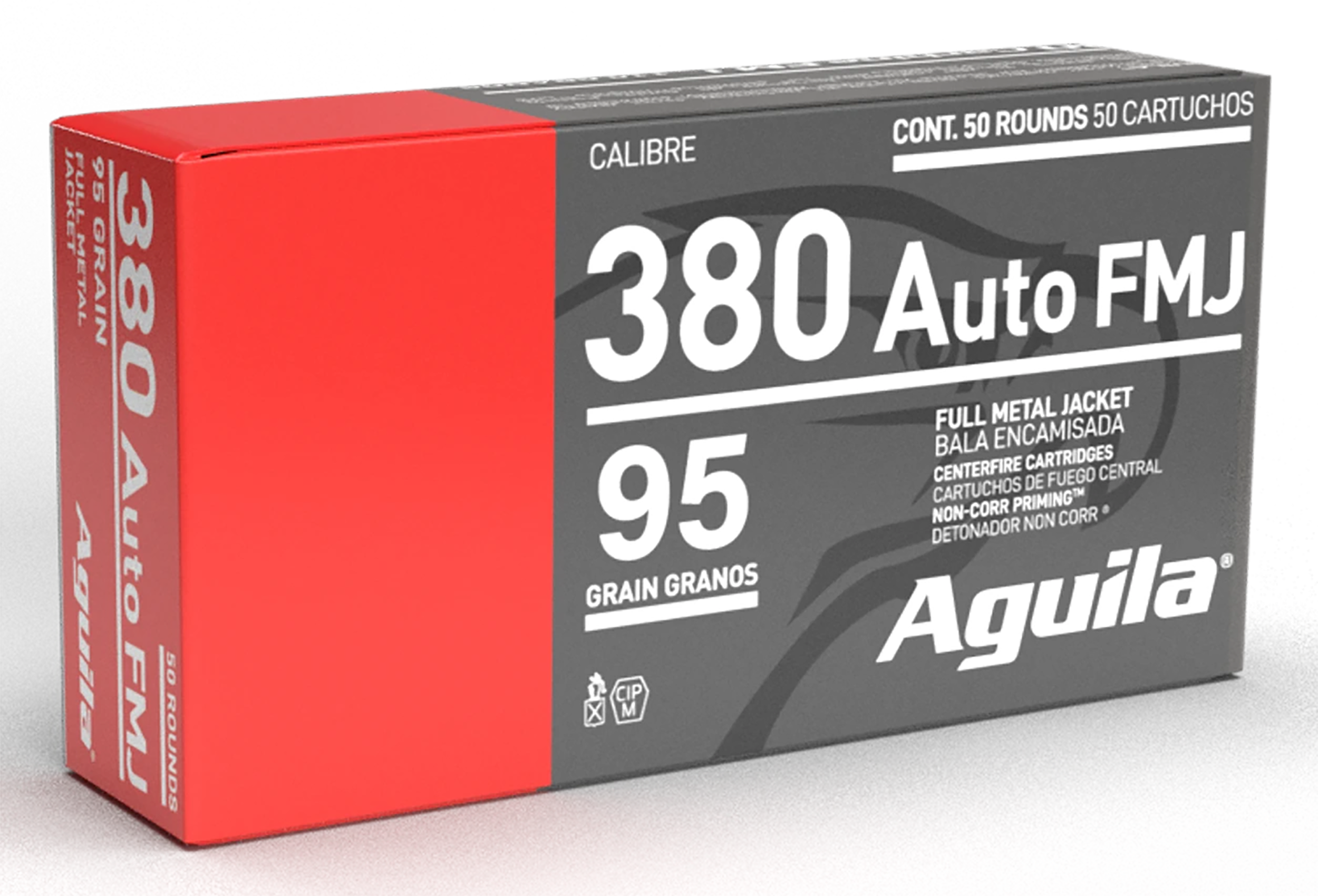Aguila 1E802380   380ACP 95gr Full Metal Jacket 50 Per Box/10 Case