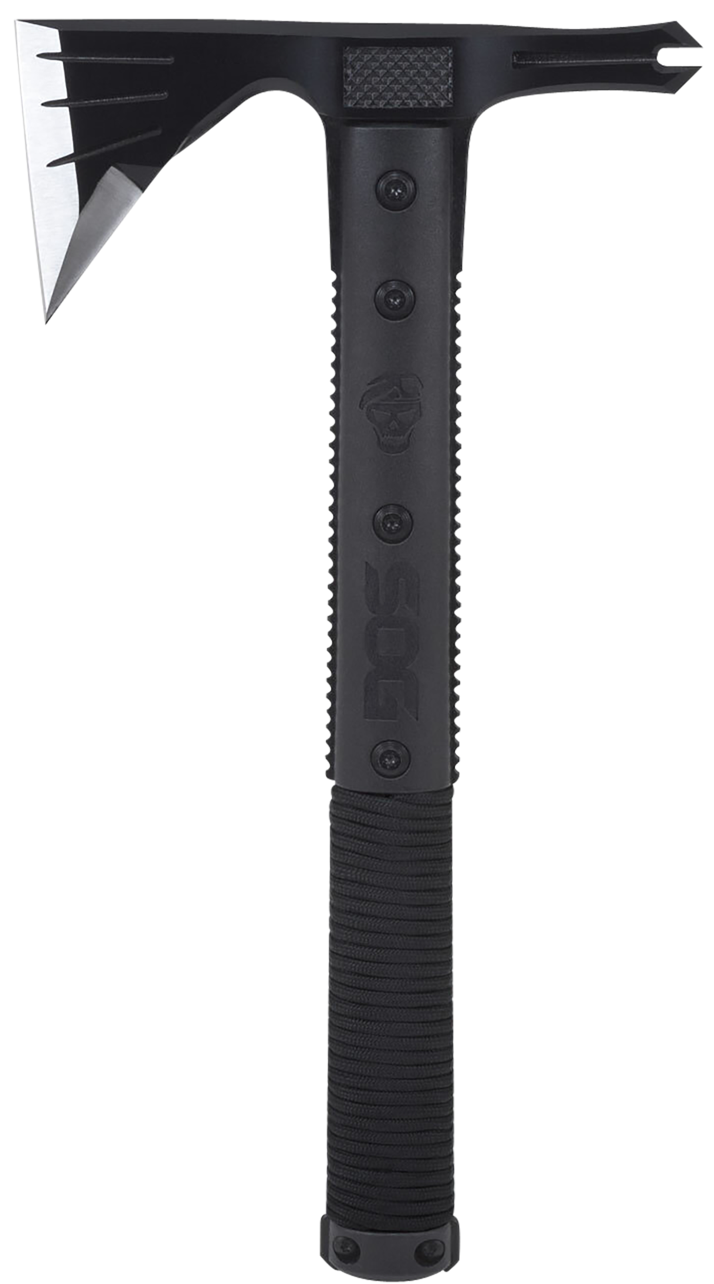 S.O.G SOGSK1001CP Survival Hawk 3" Blade 2Cr13MoV SS Blade Black w/Reflective Paracord GRN Handle 12.10" Long Tomahawk