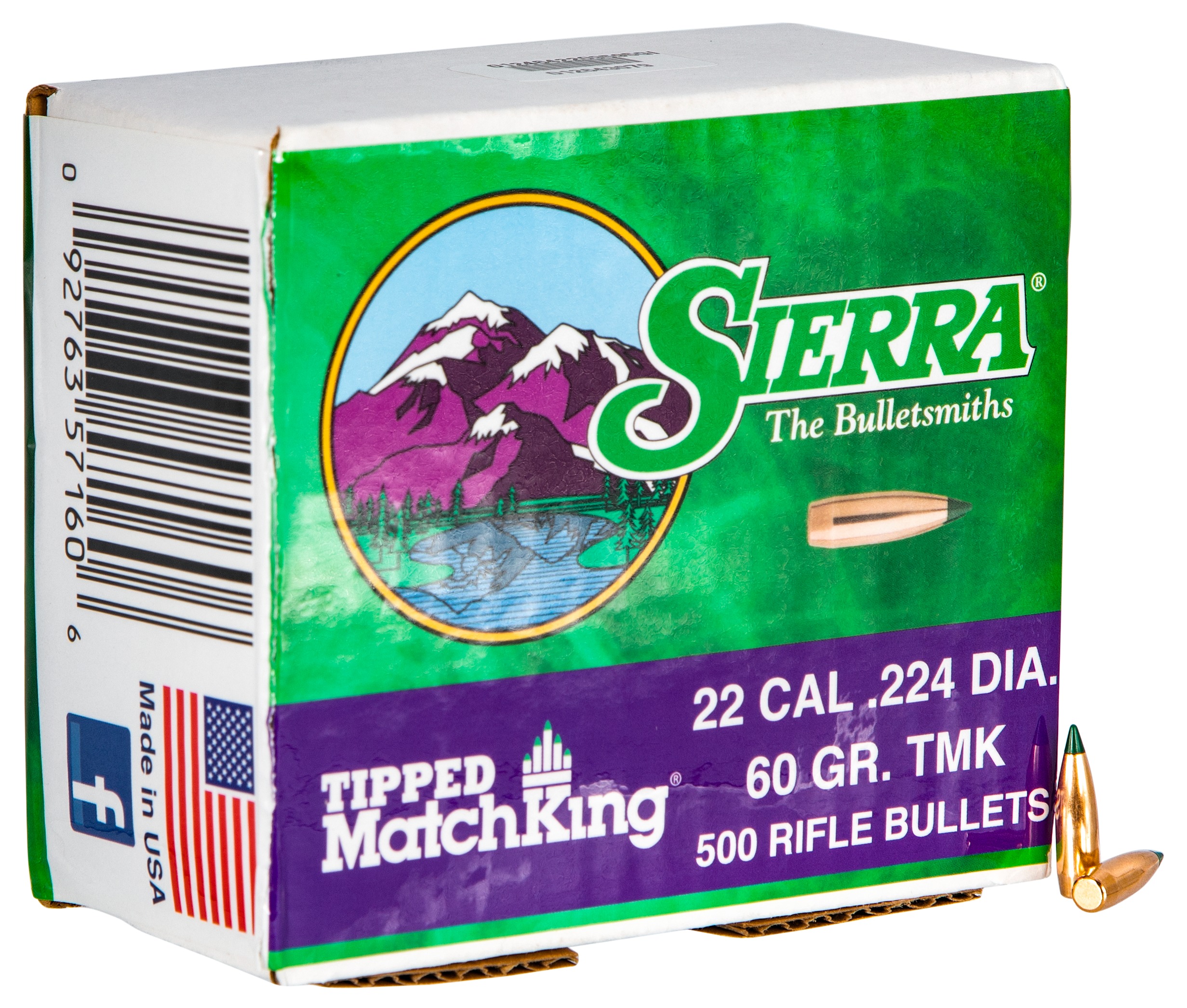 Sierra 7160C Tipped MatchKing 22Cal 60gr Tipped MatchKing 500/Box