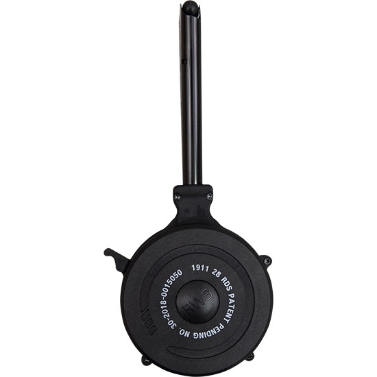 RWB DRUM MAG 1911 45ACP 28RD BLACK POLYMER (20)