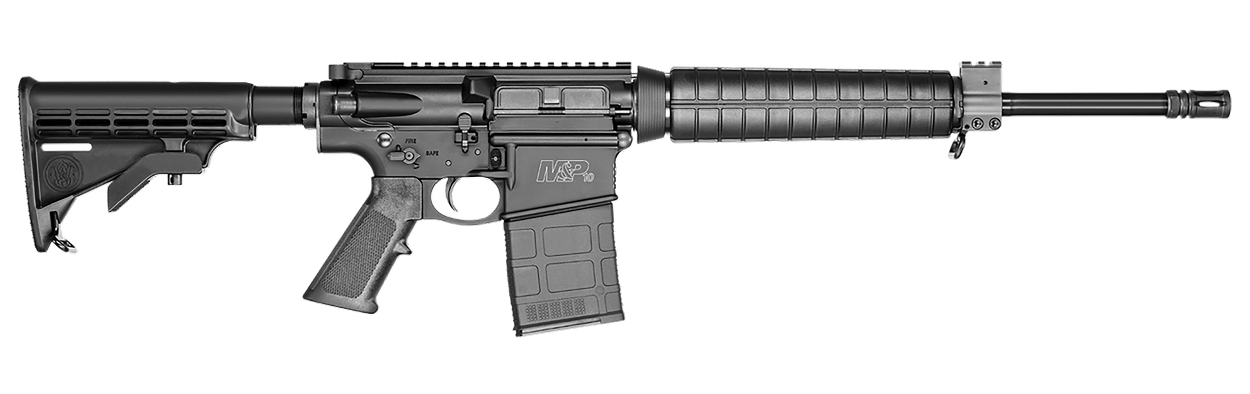 Smith & Wesson 11532 M&P10 Sport OR 308 Win / 7.62x51mm NATO 16" Black Armornite Barrel 20+1, Black Receiver, Black 6 Position Telescopic Stock, Polymer Grip, Manual Ambidextrous Safety On Lower