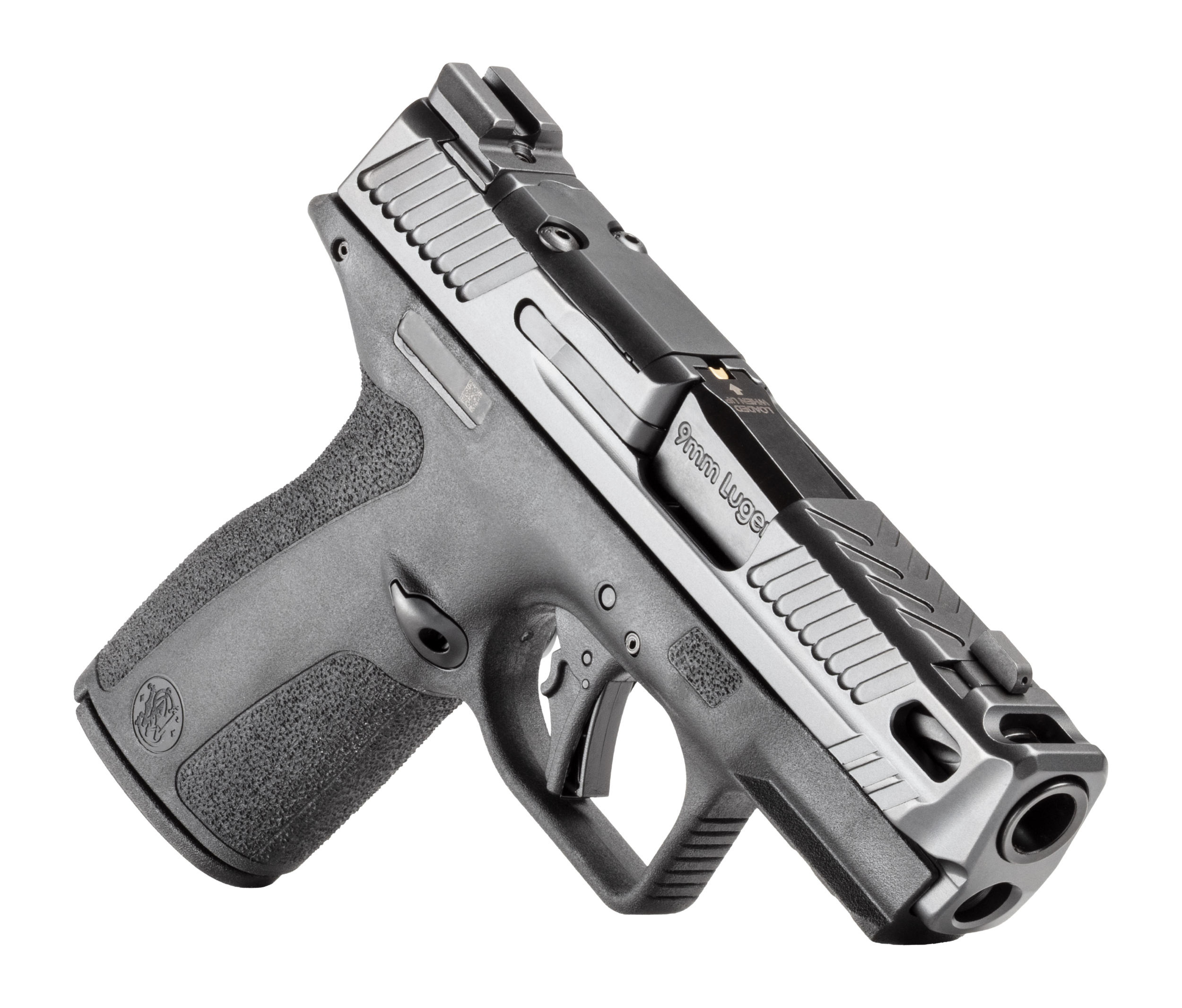 Smith & Wesson 14775 M&P9 Shield X Sub-Compact Frame 9mm Luger 10+1 3.60" Black Armornite Fluted Ported Barrel, Black Armornite Stainless Steel Optic Ready/Serrated Slide, Black Polymer Frame w/Picati