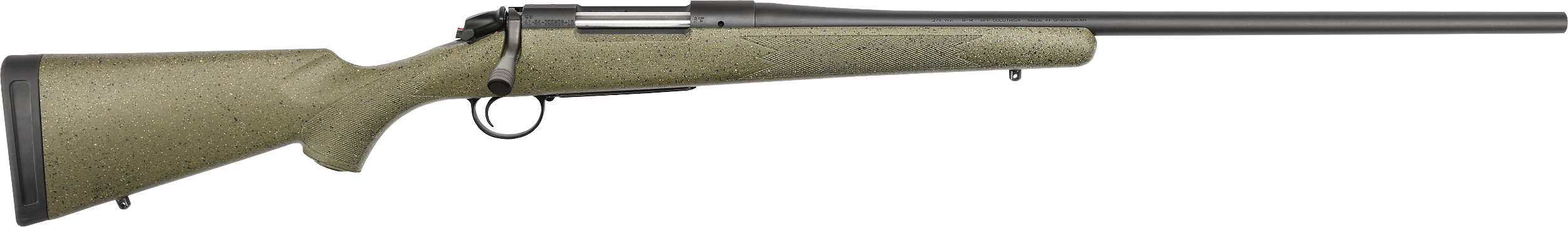 Bergara Rifles B14S107C B-14 Hunter 7mm-08 Rem 4+1 22", Graphite Black Cerakote Barrel, SoftTouch Green Speckled Stock
