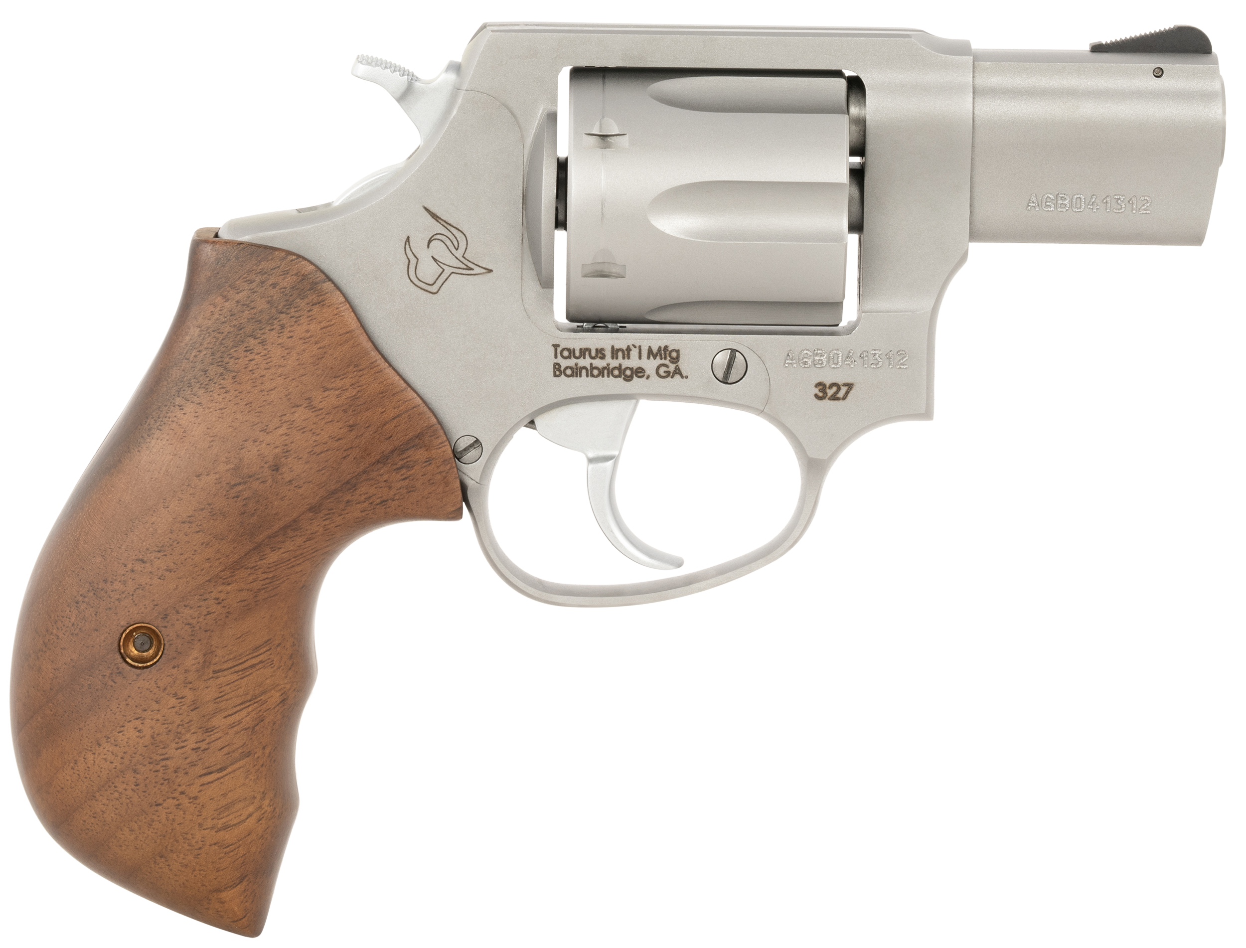 Taurus 2-32729-TW 327  Small Frame 327 Federal Mag 6rd 2" Matte Stainless Steel Barrel, Cylinder & Frame, Walnut Grip, Hammer Safety