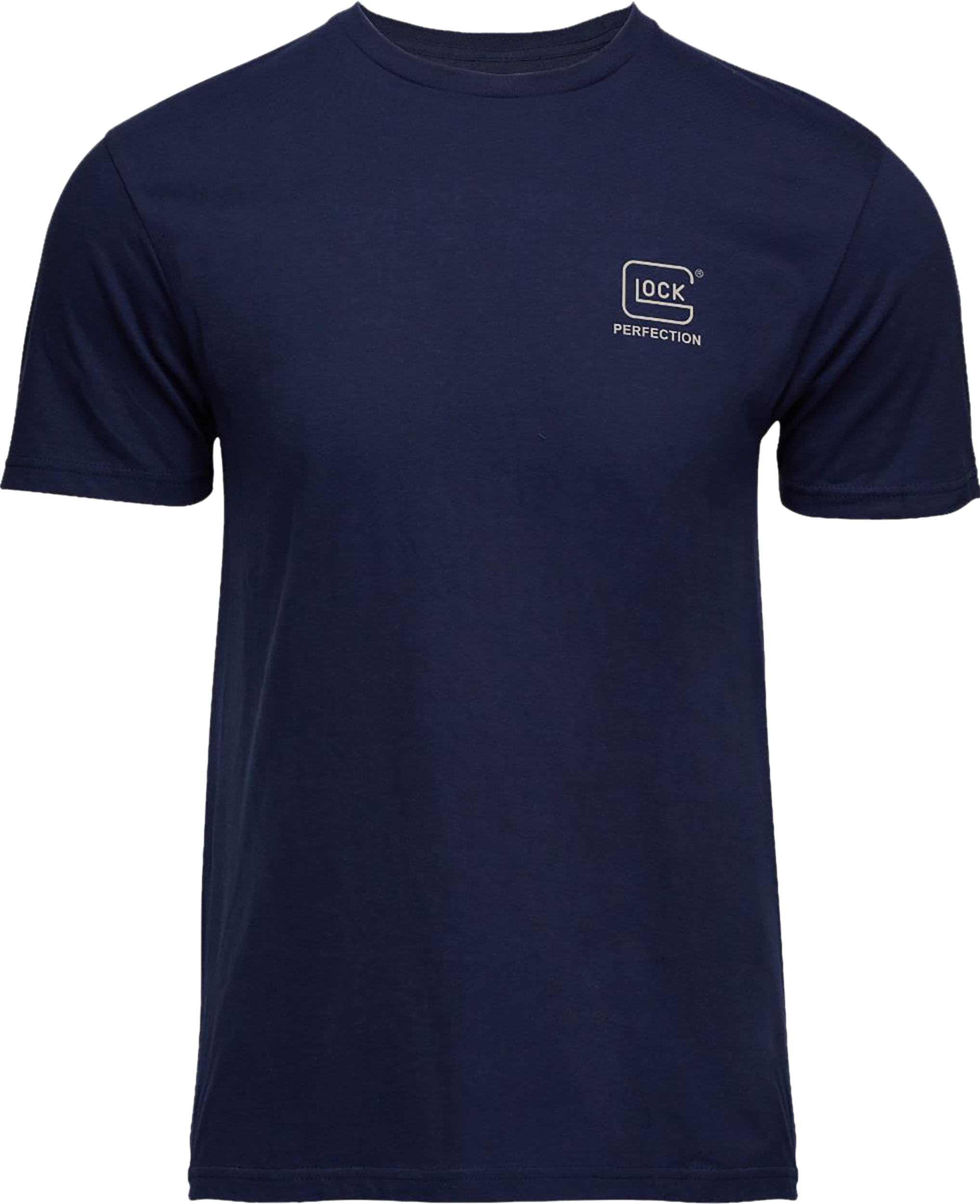 Glock AP96195 Glock Strong Tee  Navy Ringspun Cotton Short Sleeve Large