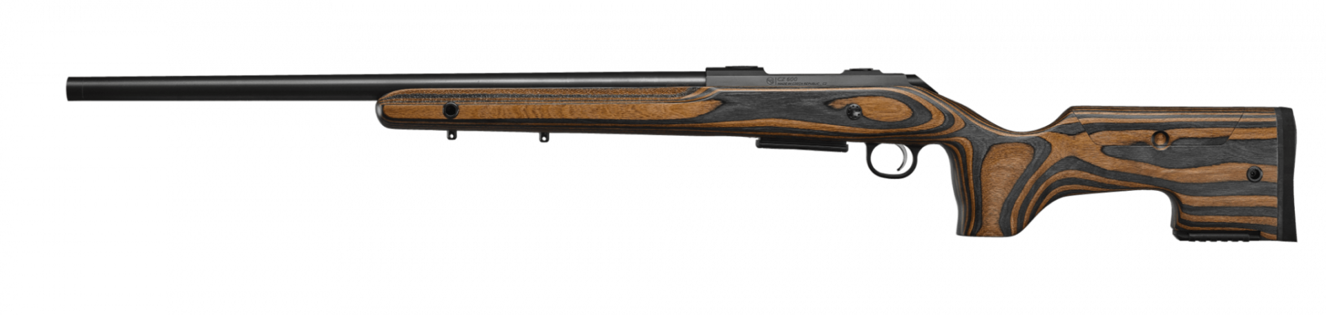 CZ 600 ST2 RANGE 6MM CREEDMOOR RIFLE 24" THREADED BBL, GRY/BRN LAMINATE, 5RD