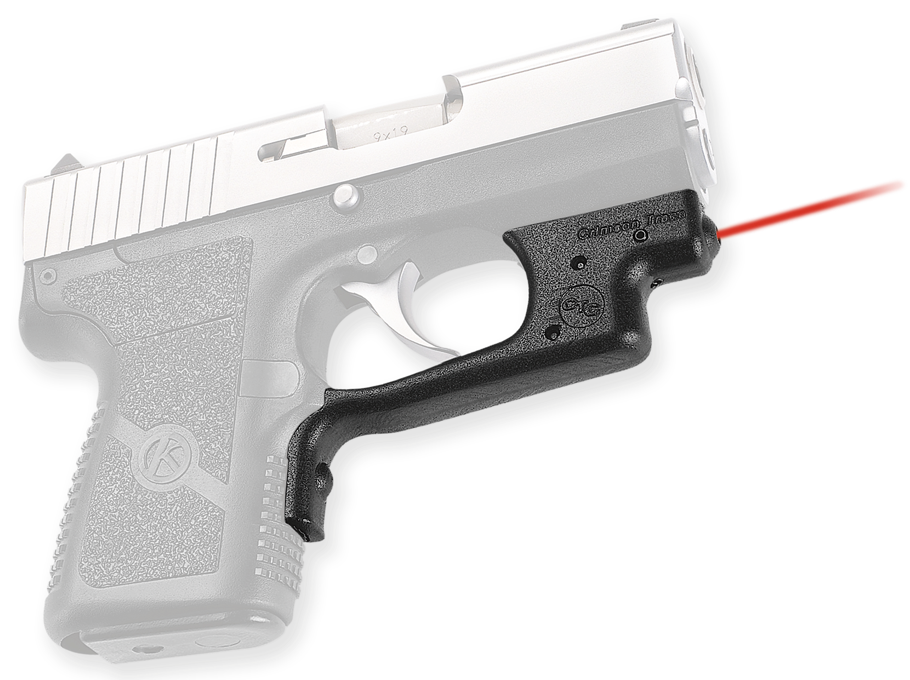 Crimson Trace 0124101 Laserguard  Fits Kahr Arms CT/PM/C/P/TP/CW, Red Laser Black Polymer