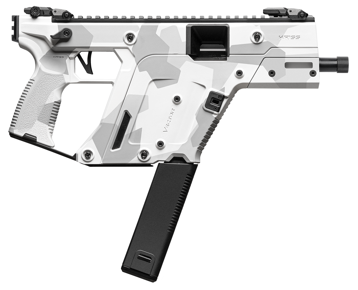 Kriss USA KV103PAD00 Vector SDP Gen3 10mm Auto 33+1 5.50" Black Nitride Threaded Barrel, Arctic Delta Cerakote Receiver w/Picatinny Rail, Rear Picatinny Rail, M-LOK Handguard, White Polymer Grip