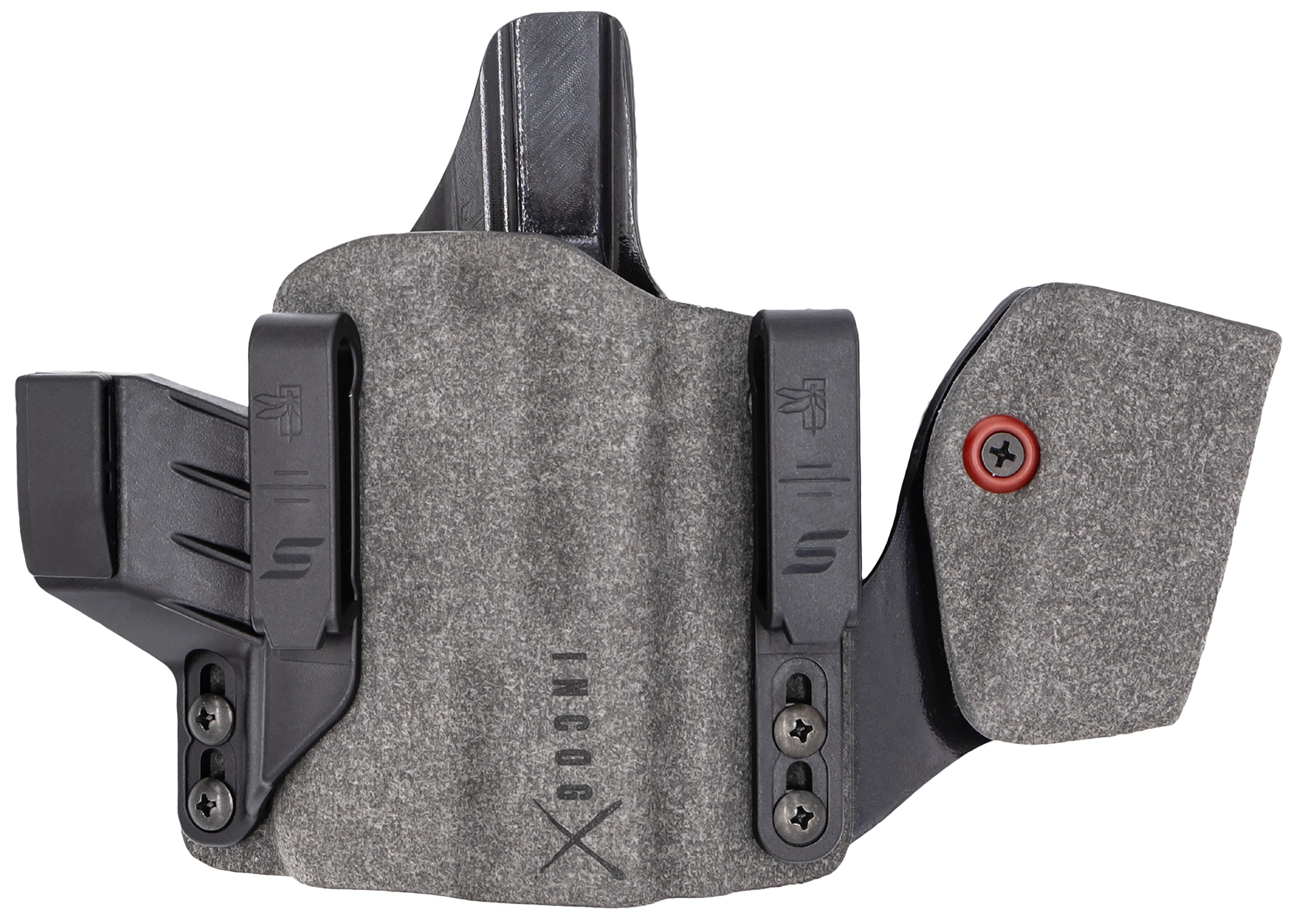 Safariland INCOG0835A0CX261MC Incog  IWB Gray Cordura w/Mag Caddy, Fits Glock 17 Fits Glock 19, Belt Clip Mount, Right Hand