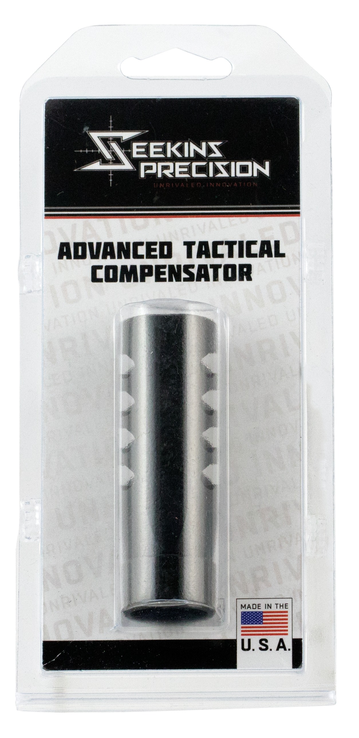 Seekins Precision 0011510039 ATC Muzzle Brake Black Melonite 416R Stainless Steel with 5/8"-24 tpi Threads for 7.62x51mm NATO AR-10