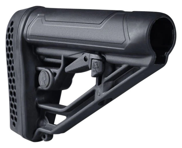 ADAPTIVE TACTICAL AT02012 EX Performance  Adj. Black Synthetic M4 Style, Vented Rubber Butt Pad, Swivel Stud, Fits AR-Platform (Mil-Spec Buffer Tubes)
