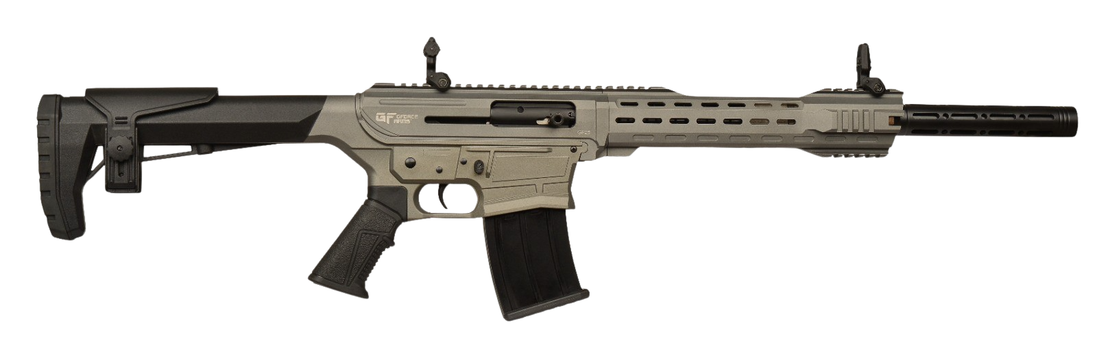 Gforce Arms GF251220TG GF25  12 Gauge Semi-Auto 3" 5+1 20" Tungsten Cerakote Threaded Barrel, Tungsten Cerakote Receiver, Black Synthetic Stock