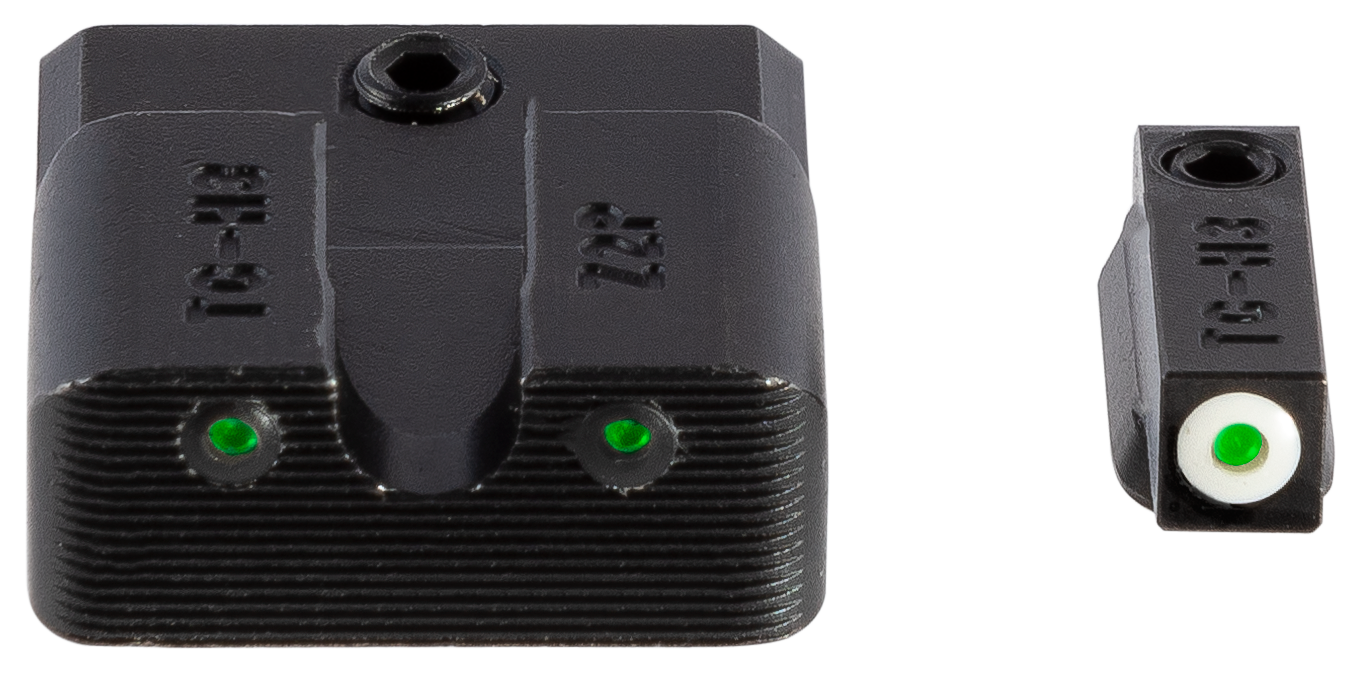TruGlo TG231MP3W Tritium Pro  Black | Green Tritium White Outline Front Sight Green Tritium Rear Sight