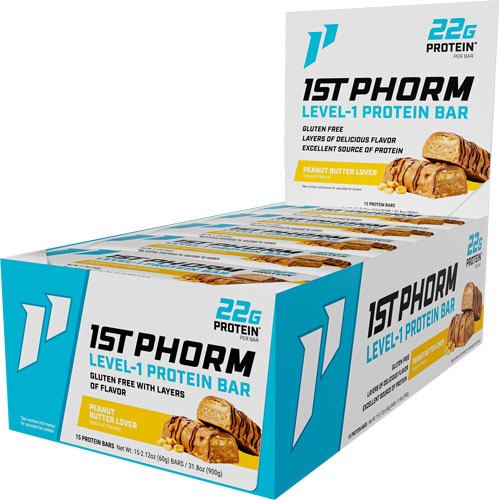 1st Phorm Level-1 Protein Bar Peanut Butter Lover 15 Count Box