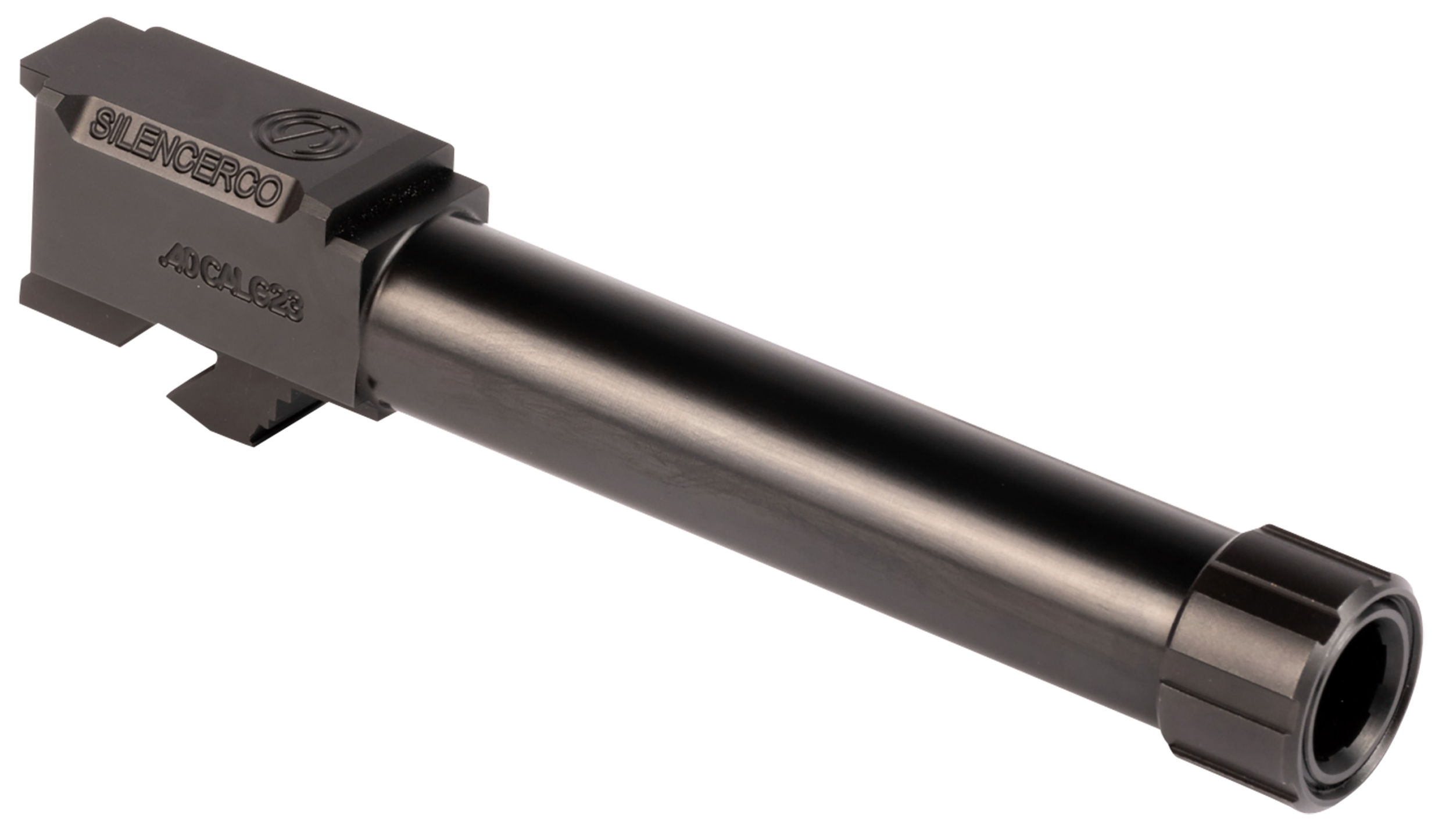 SilencerCo AC1757 Glock  40 S&W 4.50" Threaded Black Nitride Stainless Steel, Fits Glock 23
