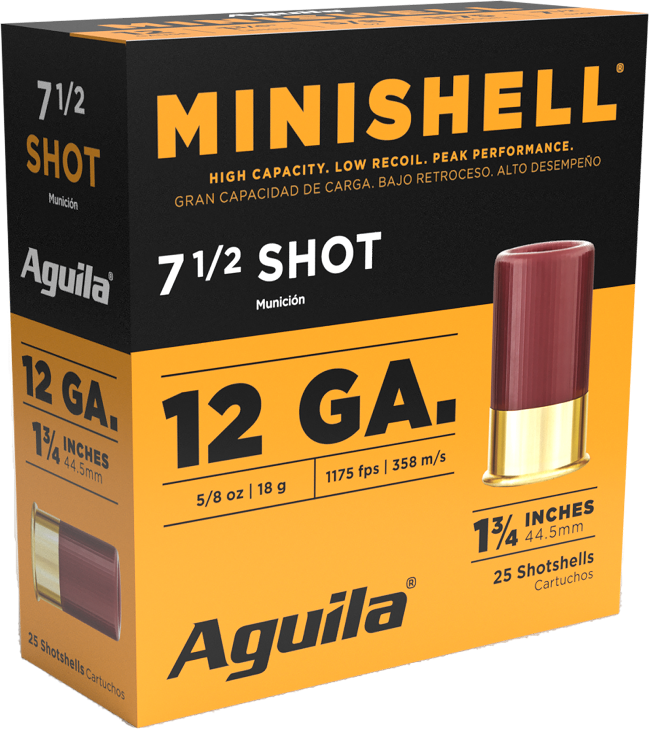 Aguila 1CHB1387 Minishell  12Gauge 1.75" 5/8oz 7.5Shot 25 Per Box/10 Case