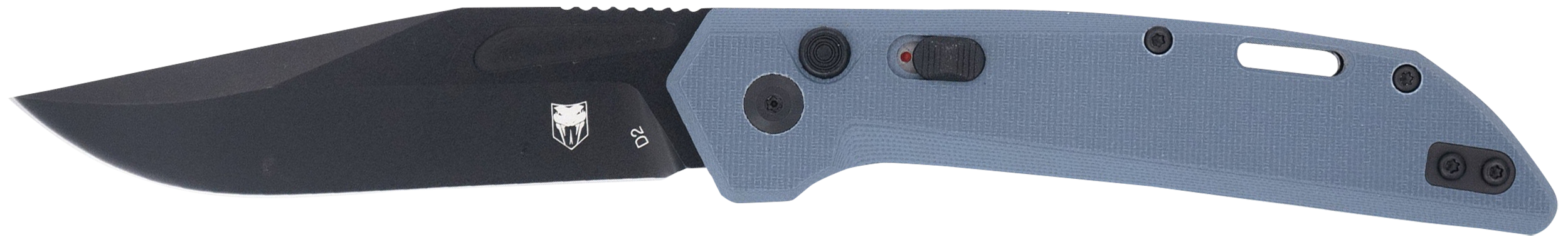 CobraTec Knives CTNAJSLGRY Naja  3.50" Folding Plain Black Powder Coated D2 Steel Blade, 4.75" Slate Gray G10 Scales Handle