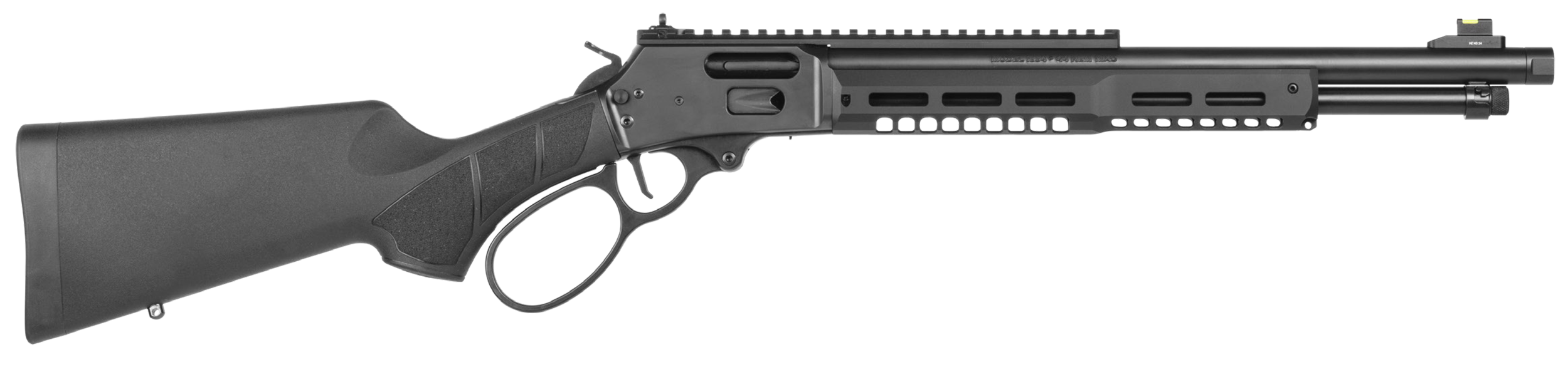 Smith & Wesson 14193 1854 Stealth Hunter 44 Rem Mag 8+1 16.30" Black Armornite Threaded Barrel, Black Anodized Aluminum Receiver w/Picatinny Rail, Fixed w/Textured Grip Panels Black Synthetic Stock