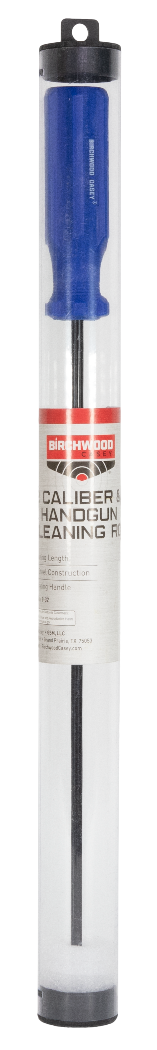 Birchwood Casey 41409 Cleaning Rod Steel 22 Cal Handgun Firearm 12" Long Includes Reusable Storage Tube