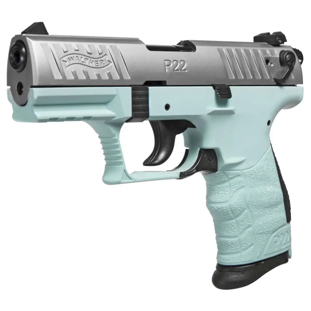WALTHER P22Q 22LR PISTOL 3.42" ANGEL BLUE 2-10RD