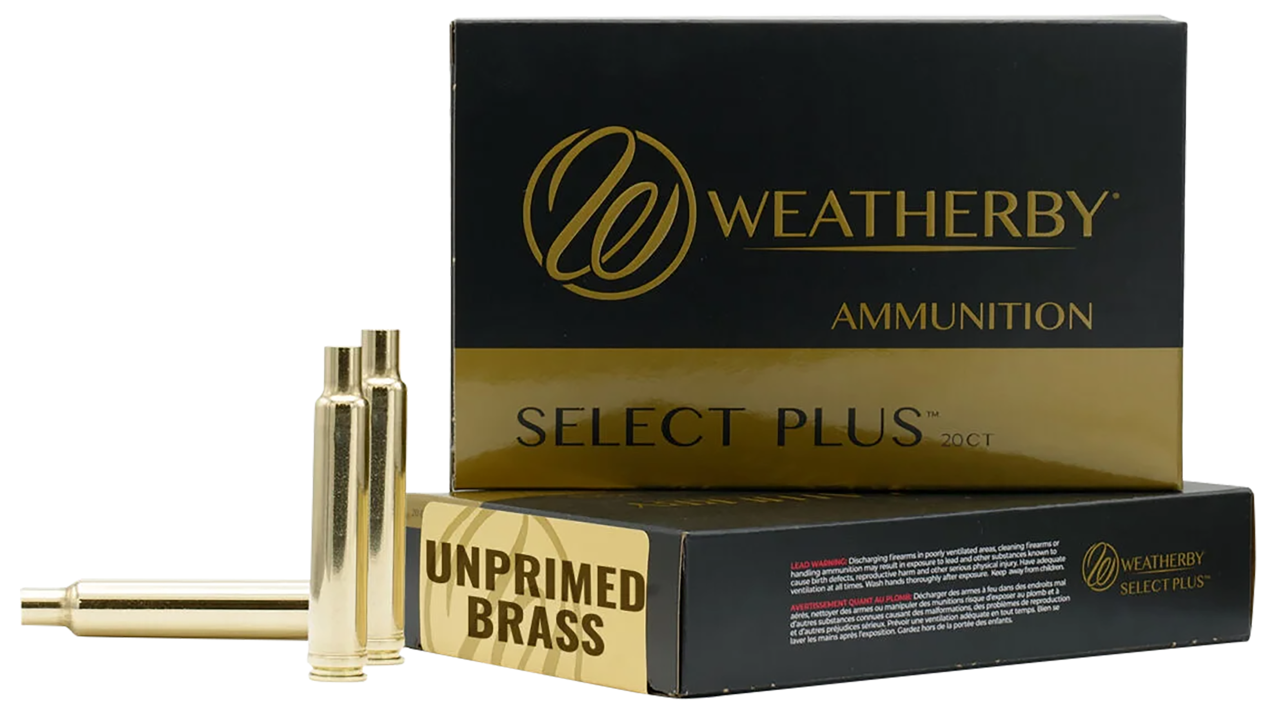 Weatherby BRASS333 Unprimed Cases  338-378WthbyMag Rifle Brass 20/Box