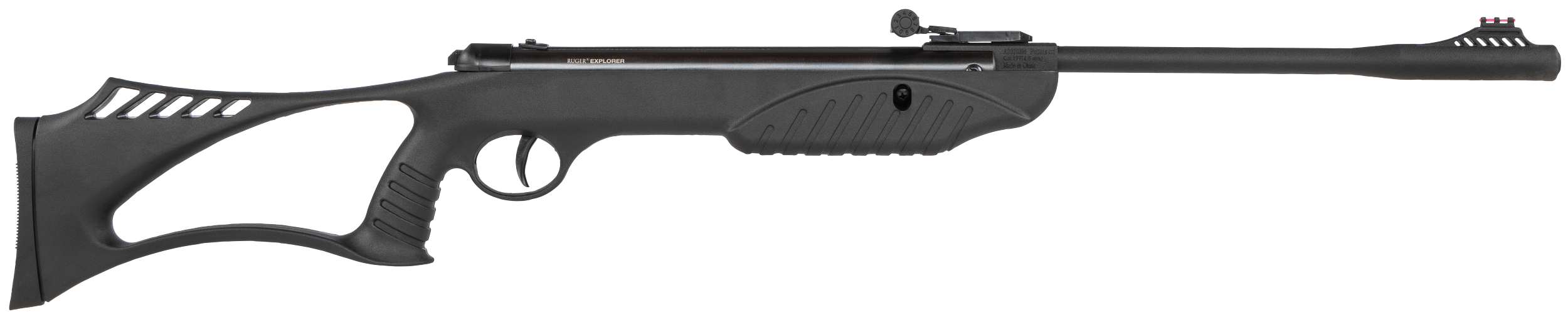 Umarex 2244020 Explorer Youth Spring Piston 177 Pellet 1rd Black Rec/Barrel Black All Weather Thumbhole Stock