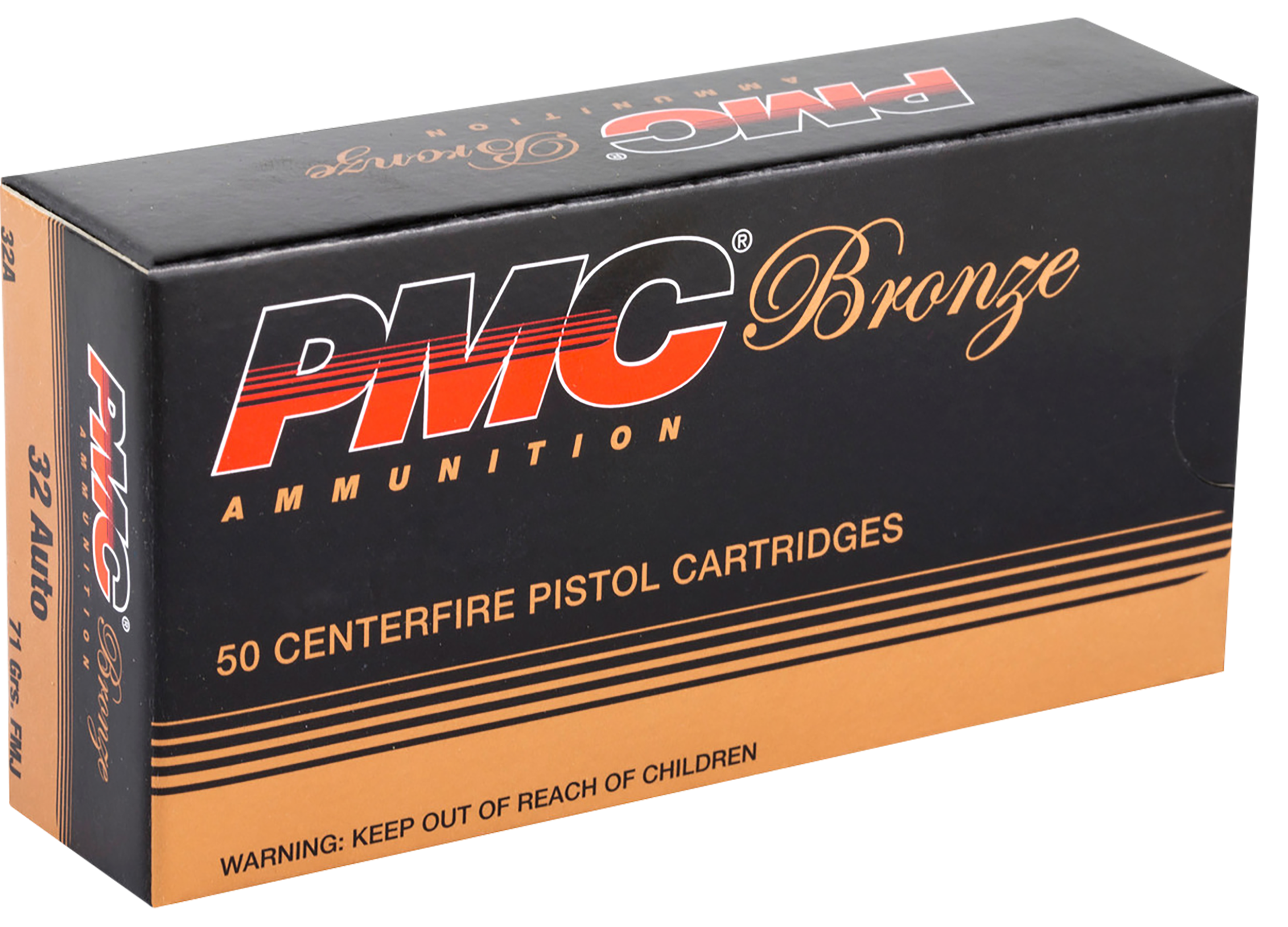 PMC 32A Bronze  32ACP 71gr Full Metal Jacket 50 Per Box/20 Case