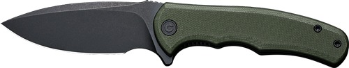 CIVIVI KNIFE MINI PRAXIS 2.98" OD GREEN G10/BLACK CLAM PACK