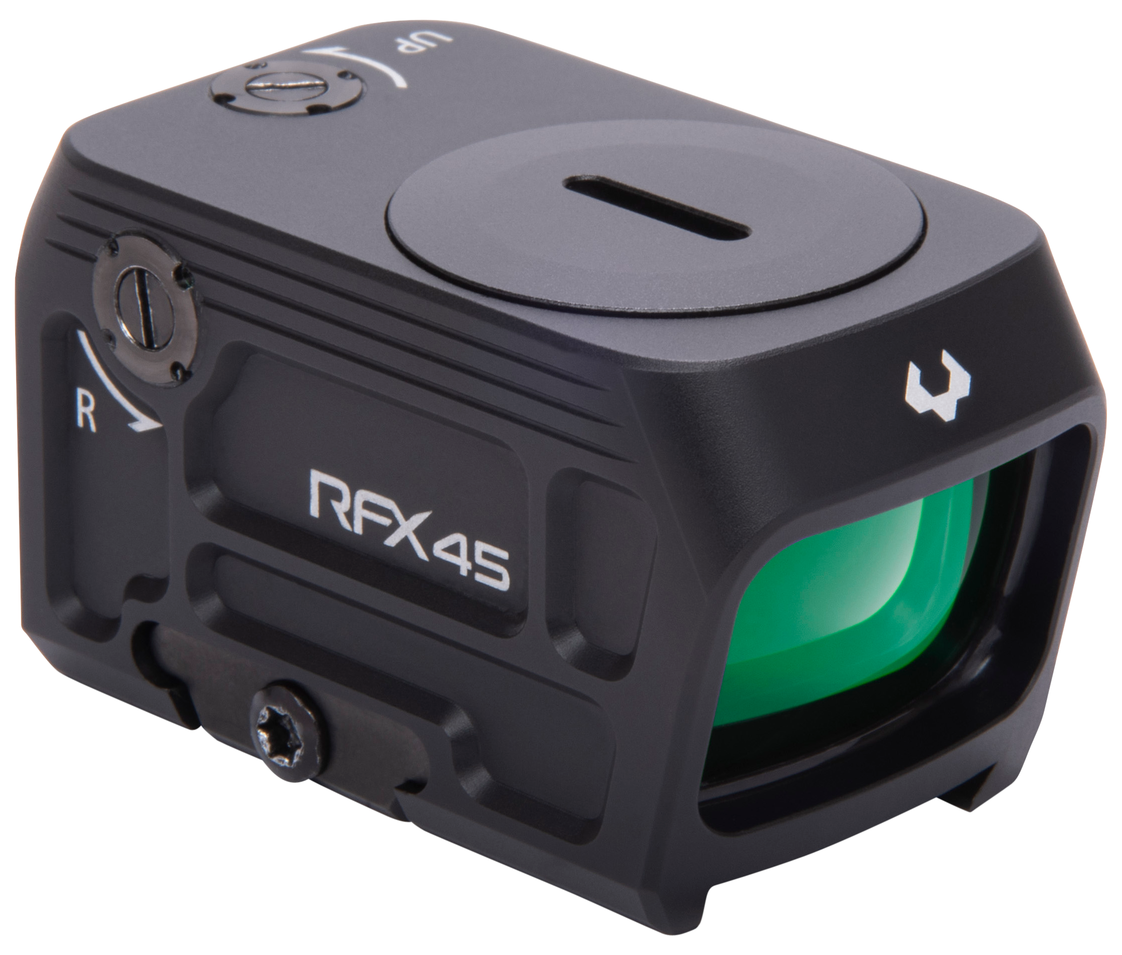 Viridian 9810058 RFX45  Black Anodized 1 x 24 mm x 15.5 mm 5 MOA Green Dot ACRO/Docter
